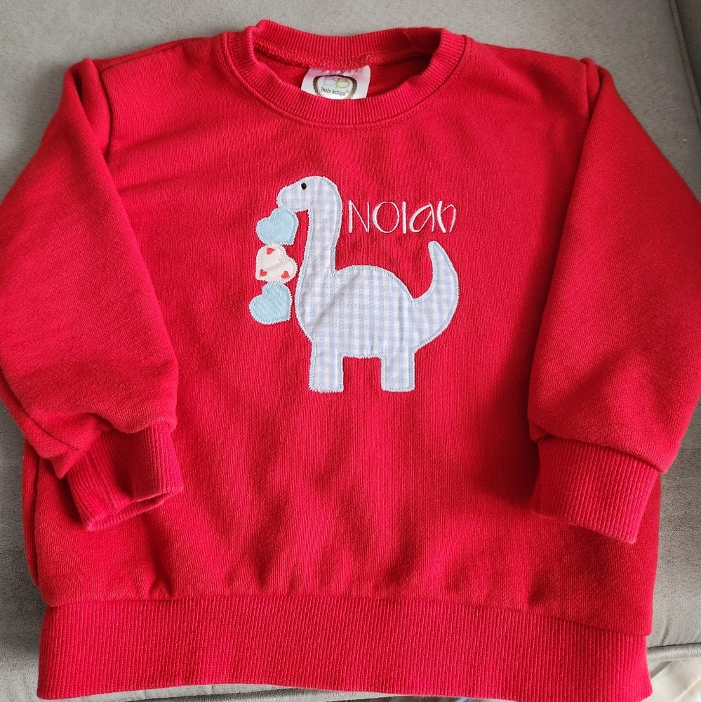 Red Sweatshirt With Nolan Embroidery